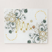 パズル金ゴールドベビーエンジェルフラワーズフローラ ジグソーパズル (横)