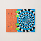 パズル青黒丸矢印 ジグソーパズル (横)