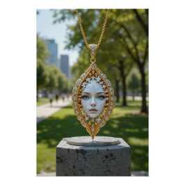 パズル顔ペンダント ポスター