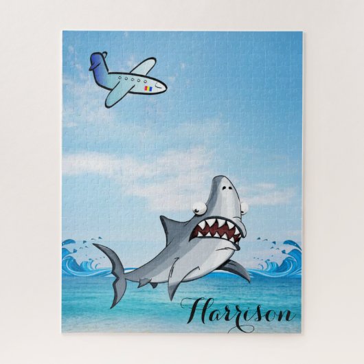 パズル飛行機海サメ ジグソーパズル (縦)
