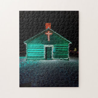 パズル飾 – ライト付き&クロス – クリスマス ジグソーパズル