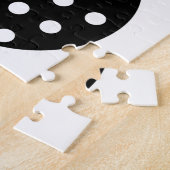 パズル黒と白のドット円形 ジグソーパズル (側面)
