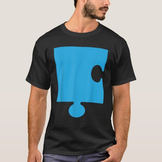 パズル1簡単パズルピース対ハロウィンコスト Tシャツ (正面)