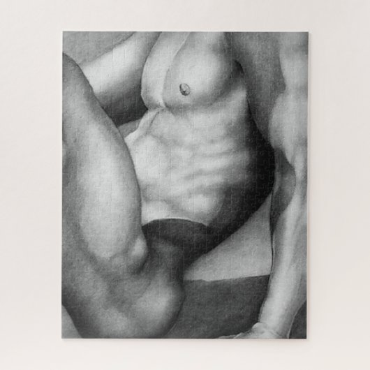 パズル16 x 20手描きアートマールヌードスケッチ ジグソーパズル (縦)