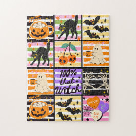 パズル: かわいいパステルカラーのレトロハロウィンコラージュ ジグソーパズル