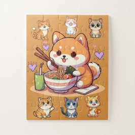 パズル: かわいい柴犬ラーメンパーティー キッズ ジグソーパズル