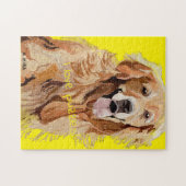 パズル、かわいい犬、楽しいことが好きです ジグソーパズル (横)