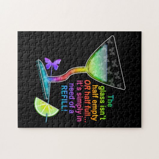 パズル – ガラス半分 (横)