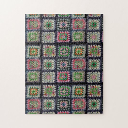 パズル – グラニースクエアアフガン (縦)