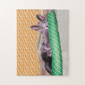 パズル – グレイ猫のおもちゃ (縦)