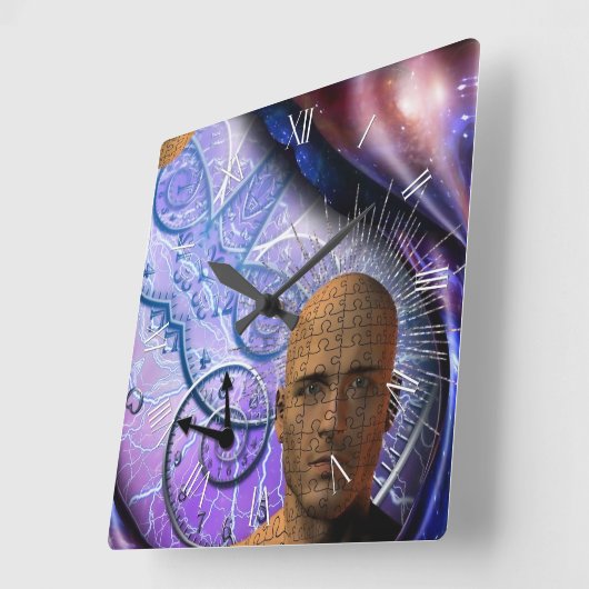 パズル スクエア壁時計 (傾斜)