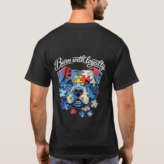 パズル ドッグ ロイヤルティ Tシャツ (裏面)
