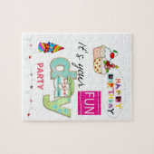 パズル、ハッピーバースデーおもしろいカップケーキジグソーパズル ジグソーパズル (横)