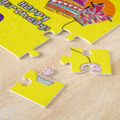 パズル、ハッピー6誕生日、#6誕生日黄 ジグソーパズル (側面)