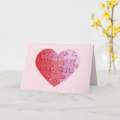 パズル バレンタインデー カード (黄色い花)