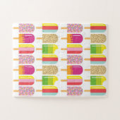 パズル – ピンク、緑、黄色のアイスロリー (横)