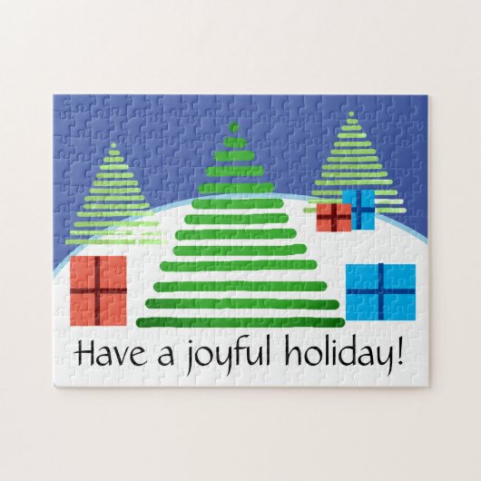 パズル – ホリデーツリーとプレゼント (横)