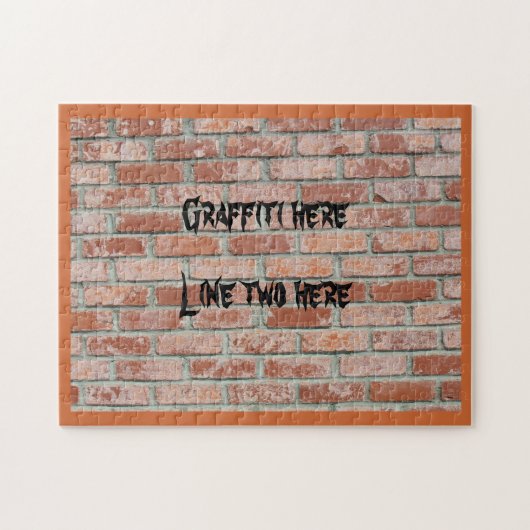 パズル – レンガ壁のグラフィティ (横)