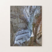 パズル- 凍ってい、ガラスの秋 ジグソーパズル (縦)
