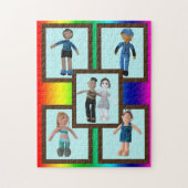 パズル – 少年と少女の人形 (縦)