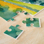 パズル:山の威厳の日の出 ジグソーパズル (側面)