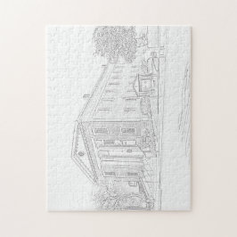 パズル-建物から色 ジグソーパズル