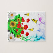 パズル(昆虫)マルハナバチフローラひまわり ジグソーパズル (横)