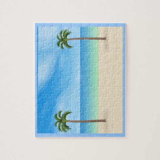 パズル：昼間のビーチシーン ジグソーパズル (縦)