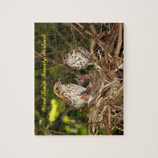 パズル、木製のTrushの家族のポートレート ジグソーパズル (縦)