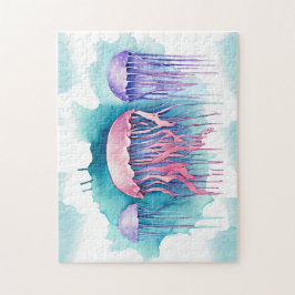 パズル – 水彩シリーズ：クラゲ開花