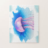 パズル – 水彩シリーズ：クラゲ (縦)