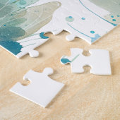 パズル – 水彩シリーズ：ヒラメ/ヒラメ (側面)