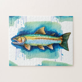 パズル – 水彩シリーズ：マス/サケ