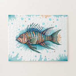 パズル – 水彩シリーズ：ライオンフィッシュ