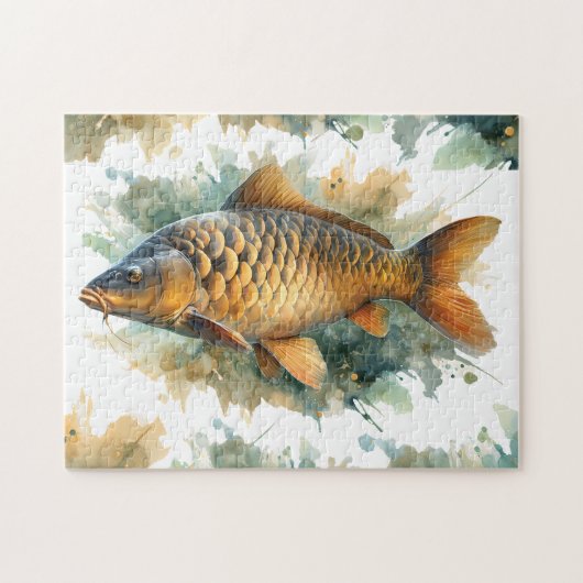 パズル – 水彩シリーズ：鯉 (横)