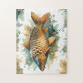 パズル – 水彩シリーズ：鯉 (縦)