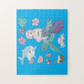 パズル「海の下」女の子のために。 ジグソーパズル (縦)