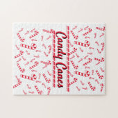 パズル – 赤キャンディーキャンズと文字 (横)