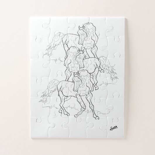 パズル:踊りアラビア馬 ジグソーパズル (縦)