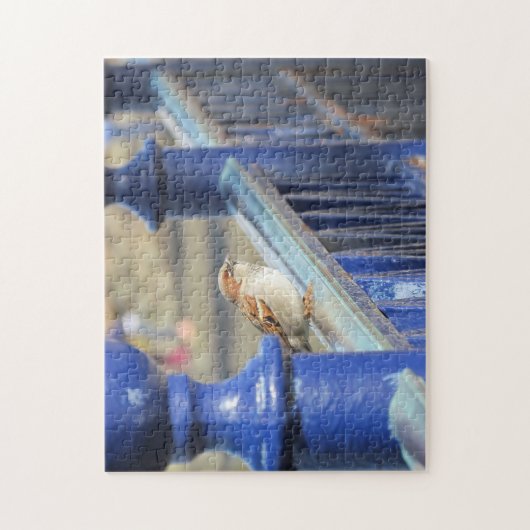 パズル – 鉄柵のスパロー (縦)