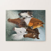 パズル、5つの馬頭部 ジグソーパズル (横)