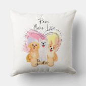 パズ メイク ライフ ベター ぬいぐるみ – 幸せな3匹の犬 クッション (裏面)