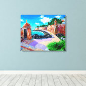 パセオ・デ・ラ・プリンセサ， SJプエルトリコ –  キャンバスプリント (インサイチュ (ウッドフロア))