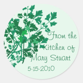 パセリかわいらしー飾缶詰ラベル ラウンドシール