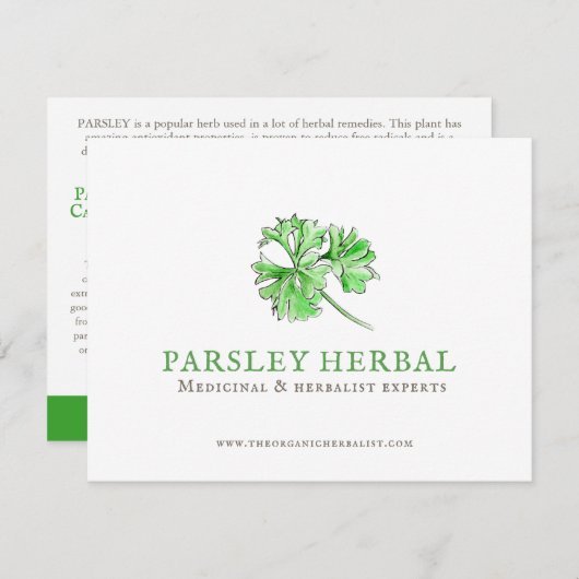 パセリのハーバーリスト薬用3つの製品情報 (正面/裏面)