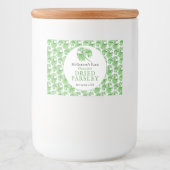 パセリの水彩アートカスタムハーブ瓶ラベル フードラベル (正面)