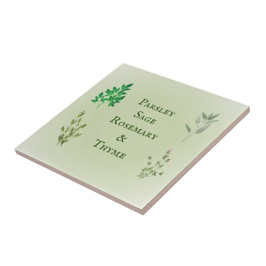 パセリセージのローズマリーティムハーブの陶磁器タイル タイル (側面)