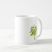 パセリハーブ緑の緑の素朴な水色 コーヒーマグカップ (正面右)