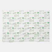 パセリージローズマリーティメハバルデザイン キッチンタオル (横)