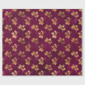 パセリ金ゴールド付きバ葉ルガン ラッピングペーパー (フラット)